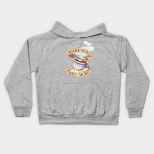 Make Tea Not War Kids Hoodie